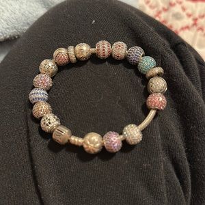 Pandora pave silver bracelet